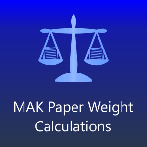 MAK Paper Weight Calculations